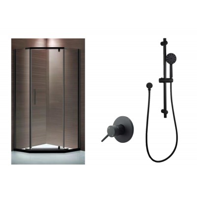 900x 900mm Angle ShowerBox Combo+ Round Series